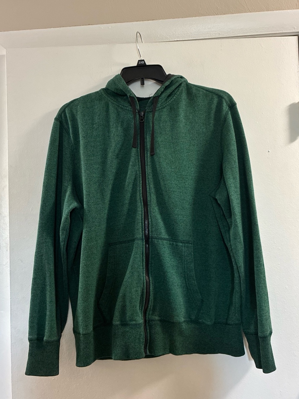 Vtg OP Men's Forest Green Full-Zip Hoodie